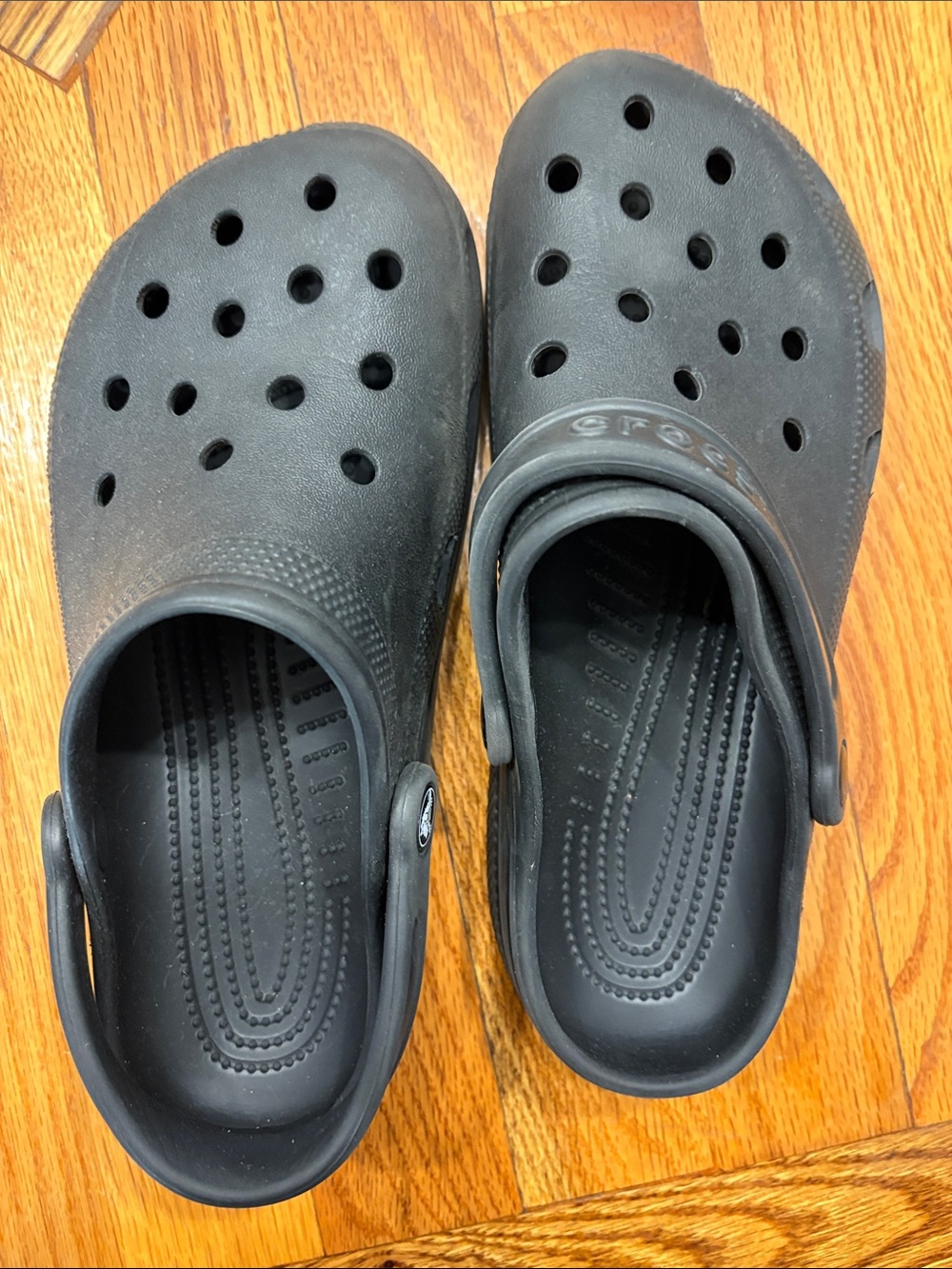 CROCS Kids Black Classic Clog with Heel Strap